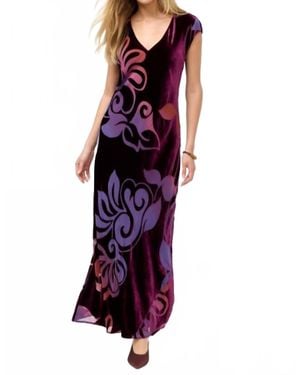 Johnny Was Toto Bias Maxi Dress - Purple