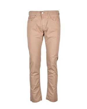 Replay Straight-Leg Pants With Mid-Rise Waist And Versatile Fit - Natural