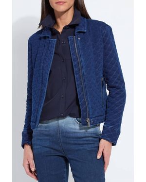 Lyssé Elora Quilted Jersey Jacket - Blue