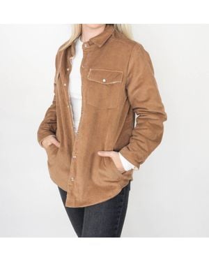 Bluivy Corduroy Sherpa-Lined Jacket - Natural