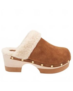 Andre Assous Olivia Faux Suede Clog - Brown