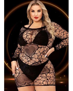 Lapdance Long Sleeve Mini Dress - Black
