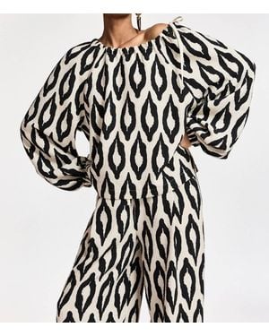 Essentiel Antwerp Kolorful Oversized Top - Black