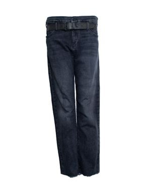RTA Wide Leg Jeans With Belt - Blue