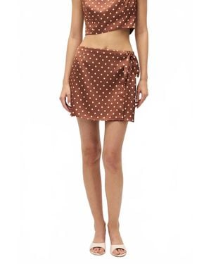 Elodie Bruno Beatrix Polka Dot Mini Skirt - Red