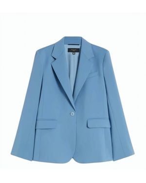Weekend Wkdlamine Stretch Wool Blazer - Blue