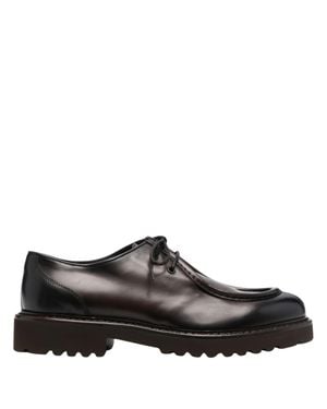 Doucal's Derby Parabout Polished Calf Leather Derby Shoes - Brown