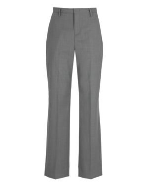 Briglia 1949 Lutetigw Wool Wide-Leg Pants - Gray