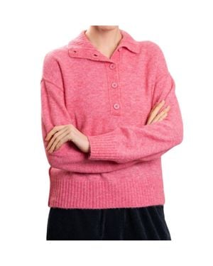 Hartford Alpaca Wool Ribbed Pullover - Pink