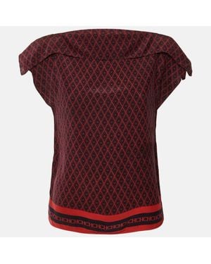 Carolina Herrera Printed Silk Blend Top - Red