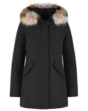 Woolrich 'Arctic Racoon' Cotton Blend Parka - Black