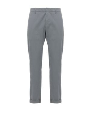 Dondup Gaubert Monogram Cotton Pants - Gray