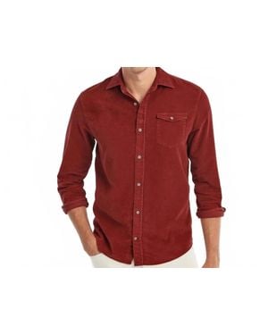 Johnnie-o Kodiak Corduroy Button Up Shirt - Red