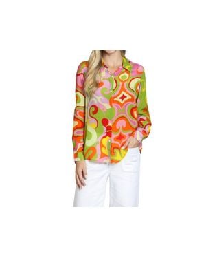 Apny Button-Up Blouse With Roll-Up Sleeve - Black