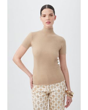 Trina Turk Armeni Mock Neck - Natural