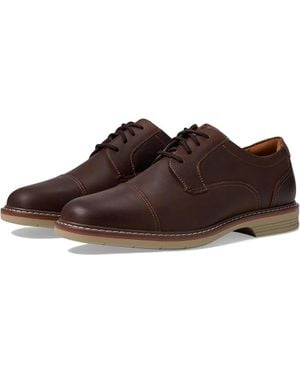 Florsheim Norwalk 13368-215 Oxford Leather Cap Toe Shoes Hawk1713 - Brown