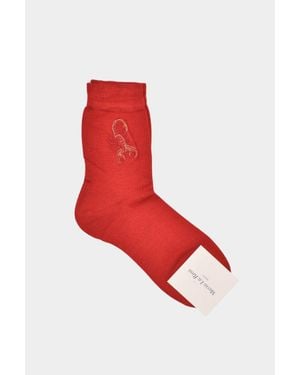 Maria La Rosa 'S Zodiac Socks - Red