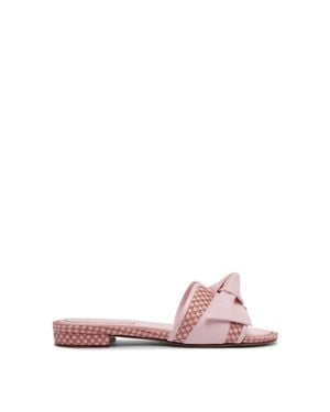 Alexandre Birman Maxi Clarita Padded Raffia Flat Sandal - Pink