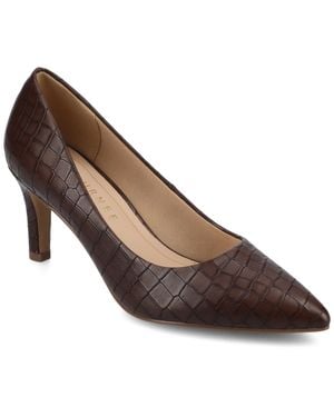 Journee Collection Scylee Medium And Wide Width Pumps - Brown