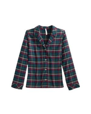 Southern Tide Partridgeberry Plaid Lounge Shirt - Blue
