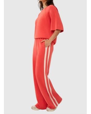 EsQualo Wide Stripe Pants - Red