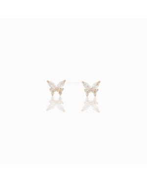 Girls Crew Remember Me Rose Studs Earring - White