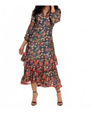 Alden Adair Merritt Midi Dress - Red