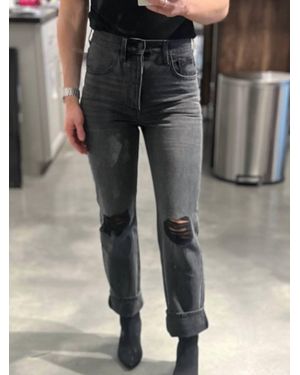 Kancan Ultra High Rise 90's Boyfriend Denim Jeans - Gray