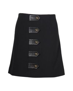 Sandro Sandro Leather Detail Mini Skirt - Black