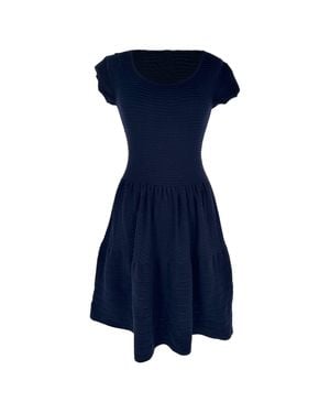 Sandro Sandro Scoop Neck Mini Dress - Blue