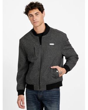 Guess Alonzo Full-Zip Biker Jacket - Gray