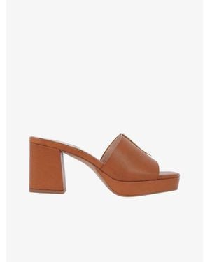 Exe' Lina Platform Heeled Sandal - Brown