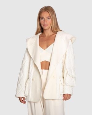 Belle & Bloom Only You Quilted Utility Jacket - White