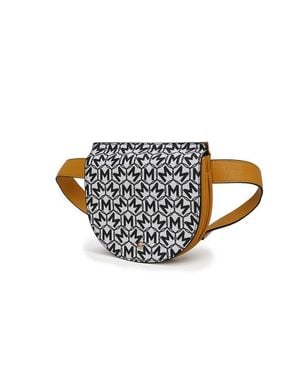 MKF Daksha Signature Half Moon Belt Waist Bag By Mia K - White