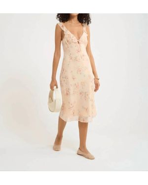 Rumored Butterfly Midi Dress - Natural