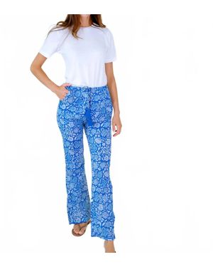 Erica Wilson Flared Beach Pants - Blue