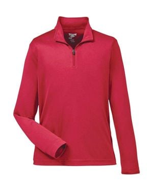 Team 365 Youth Zone Performance Quarter-Zip Pullover - Red