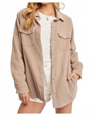 Bluivy Corduroy Sherpa-Lined Jacket - Natural