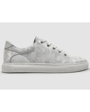 KCR Group Classic Camo Leather Sneakers - Gray