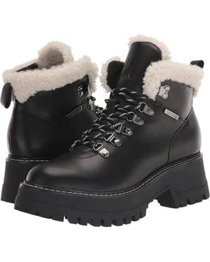 Calvin Klein Kristel Boots Lug Sole Hiker Bootie Lion297 - Black