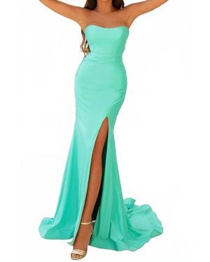 Clarisse Strapless Mermaid Prom Dress - Green