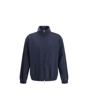 Umit Benan Silk Full-Length Jacket - Blue