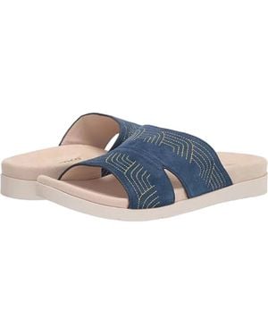 Spenco Twilight Ellie Sp1070Pea Sandals Suede Slides Gal2113 - Blue