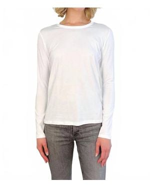 ANONYM APPAREL Lila Long Sleeve Crew T-Shirt - White