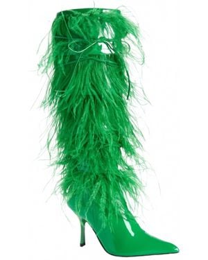 Jeffrey Campbell Shake-Ya Feather Over The Knee Boot - Green