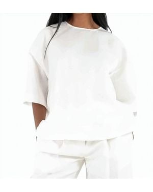 BOSS Bacres Back Button T-Shirt - White