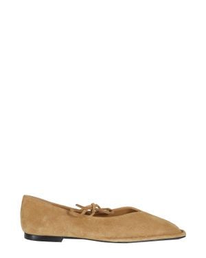Alohas Sway Square-Toe Strapped Suede Flats - Multicolor
