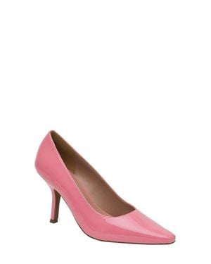 Linea Paolo Polina Pumps Leather Slip On Stiletto Heel Jobb266 - Pink