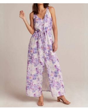 Bella Dahl Linen Button Front Dress - Purple