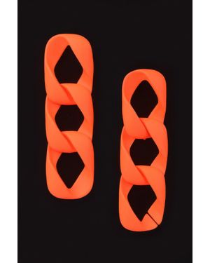 Fashnzfab Vivid Color Chain Earring - Orange